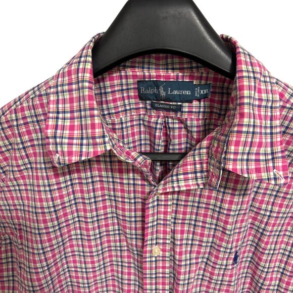 Ralph Lauren Classic Fit Shirt Long Sleeve Button Up Mens 2XL Checkered - Picture 4 of 6
